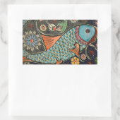 Kleurrijke mozaïek vis Sticker (Tas)