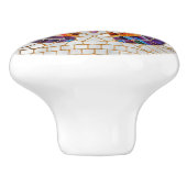 Kleurrijke mozaïek vlinder keramische knop (Zijkant)