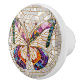 Kleurrijke mozaïek vlinder keramische knop (Rechts)