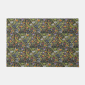 Kleurrijke mozaïekdeur in de openlucht Doorvoerkle Deurmat (Voorkant)