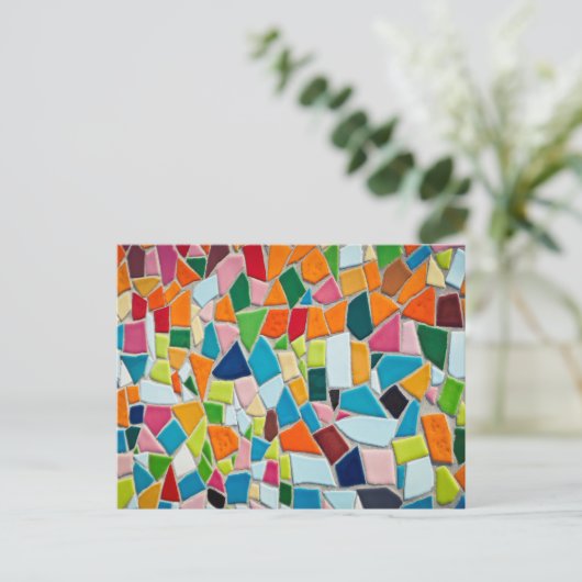 Kleurrijke mozaïekTegels Briefkaart (Staand voorkant)