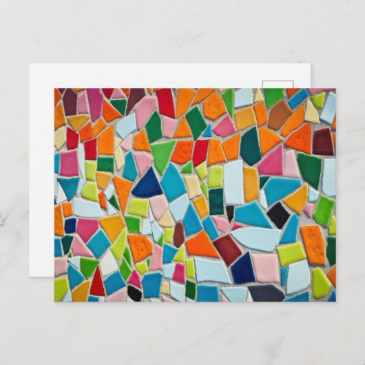 Kleurrijke mozaïekTegels Briefkaart (Voorkant / Achterkant)