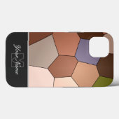 Kleurrijke mozaïektegels met Monogram! Case-Mate i iPhone Case (Achterkant (horizontaal))