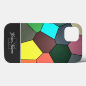 Kleurrijke mozaïektegels met Monogram! Case-Mate iPhone Case (Achterkant (horizontaal))