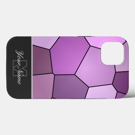 Kleurrijke mozaïektegels met Monogram! Case-Mate iPhone Case (Achterkant (horizontaal))