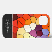 Kleurrijke mozaïektegels met Monogram! Case-Mate iPhone Case (Achterkant (horizontaal))