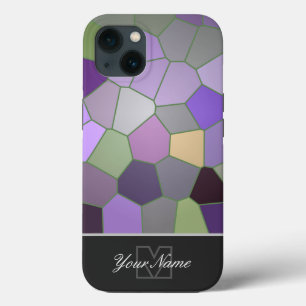 Kleurrijke mozaïektegels met Monogram! Hoesje-Mate Case-Mate iPhone Case