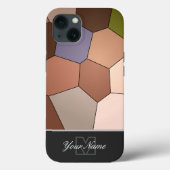 Kleurrijke mozaïektegels met Monogram! Hoesje-Mate Case-Mate iPhone Case (Achterkant)