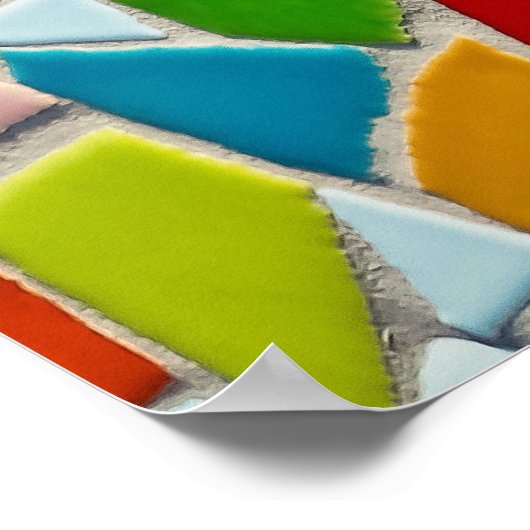 Kleurrijke mozaïekTegels Poster (Hoek)