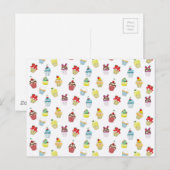 kleurrijke muffins achtergrond briefkaart (Voorkant / Achterkant)