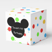 Kleurrijke Muis Kids Verjaardagsfeestje Bedankdoosjes (Voorkant Zijde)