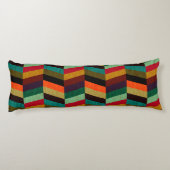 Kleurrijke multi-gekleurde visgraatstijl patroon lichaamskussen (Achterkant)