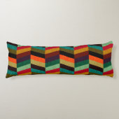 Kleurrijke multi-gekleurde visgraatstijl patroon lichaamskussen (Voorkant)