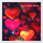 Kleurrijke Multi Hearts Raamsticker (Vel)