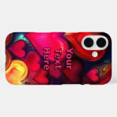 Kleurrijke Multi Hearts Valentijn Case-Mate iPhone Case (Achterkant (horizontaal))