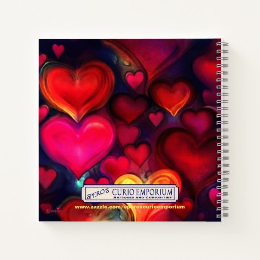 Kleurrijke Multi Hearts Valentijn Notitieboek (Achterkant)