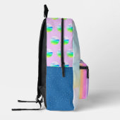 Kleurrijke multi patroon pastel regenboog rugzak (Links)