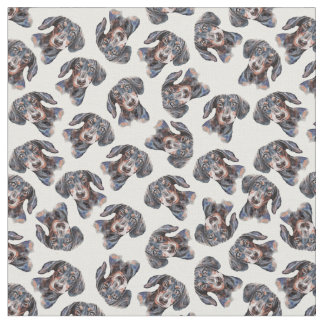 Kleurrijke multi-schattige dachshundkunst stof