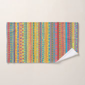 Kleurrijke multi stippen en strepen bad handdoek (Handdoek)