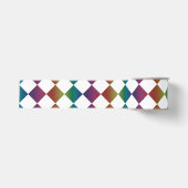 Kleurrijke Multicolor Diamond Harlequin Checker Grosgrain Lint (Voorkant)