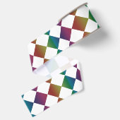 Kleurrijke Multicolor Diamond Harlequin Checker Grosgrain Lint (Achterkant)