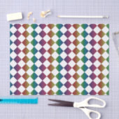 Kleurrijke Multikleur Diamant Harlekijn Schachbret Tissuepapier (Craft)