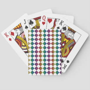 Kleurrijke Multikleur Diamant Harlekijn Schaken Pokerkaarten