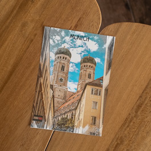 Kleurrijke München Duitsland Frauenkirche Briefkaart
