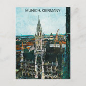 Kleurrijke München Duitsland olieverf Briefkaart (Voorkant)
