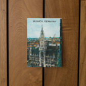 Kleurrijke München Duitsland olieverf Briefkaart