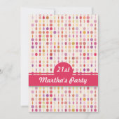 Kleurrijke munten verjaardagsuitnodiging kaart (Voorkant)