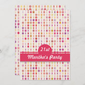 Kleurrijke munten verjaardagsuitnodiging kaart (Voorkant / Achterkant)