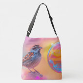 Kleurrijke mus en regenboog bubbel crossbody tas (Achterkant)