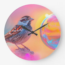 Kleurrijke mus en regenboog bubbel