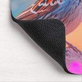 Kleurrijke mus en regenboog bubbel muismat (Hoek)