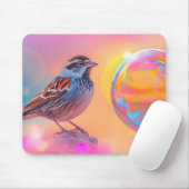 Kleurrijke mus en regenboog bubbel muismat (Met muis)