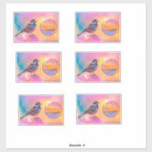 Kleurrijke mus en regenboog bubbel