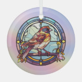 Kleurrijke mus glas ornament (Voorkant)