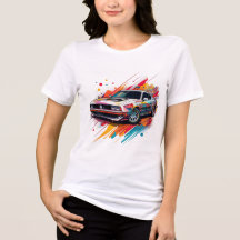 Kleurrijke Muscle Car Pop Art Classic Retro Design