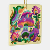 Kleurrijke Mushroom Square Keramisch Ornament (Rechts)