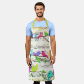 Kleurrijke Musical Birds Schort Spring Joy Music (Gedragen)