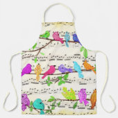 Kleurrijke Musical Birds Symphony Magic Song Schor Schort (Voorkant)