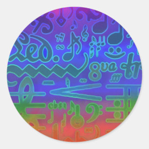 Kleurrijke Musical Symbols Sticker