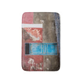Kleurrijke muur met blauwe deur badmat (Voorkant Verticaal)