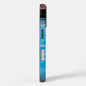 Kleurrijke muur met blauwe deur Case-Mate iPhone case (Achterkant / Rechts)