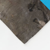 Kleurrijke muur met blauwe deur fleece deken (Hoek)