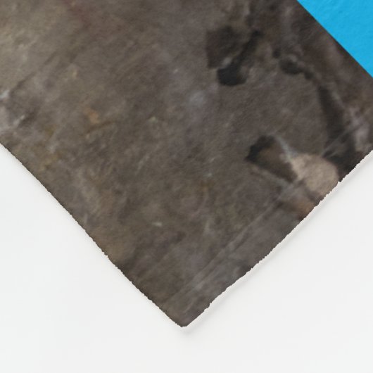 Kleurrijke muur met blauwe deur fleece deken (Hoek)