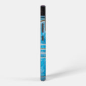 Kleurrijke muur met blauwe deur samsung galaxy hoesje (Rechterkant)