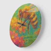 Kleurrijke muurklok: fusie van kunst en functionee grote klok (Hoek)