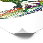 Kleurrijke muurkunst - Octopus Running Foto Afdruk (Hoek)